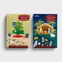 Christmas Tree + Nativity - 8 Interactive Sticker Christmas Boxed Cards and Envelopes - Set of 2