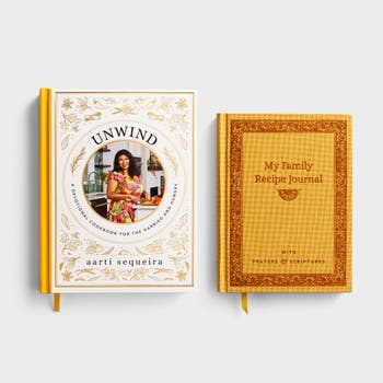 Aarti Sequeira - Unwind Cookbook and Family Recipe Journal Gift Set 