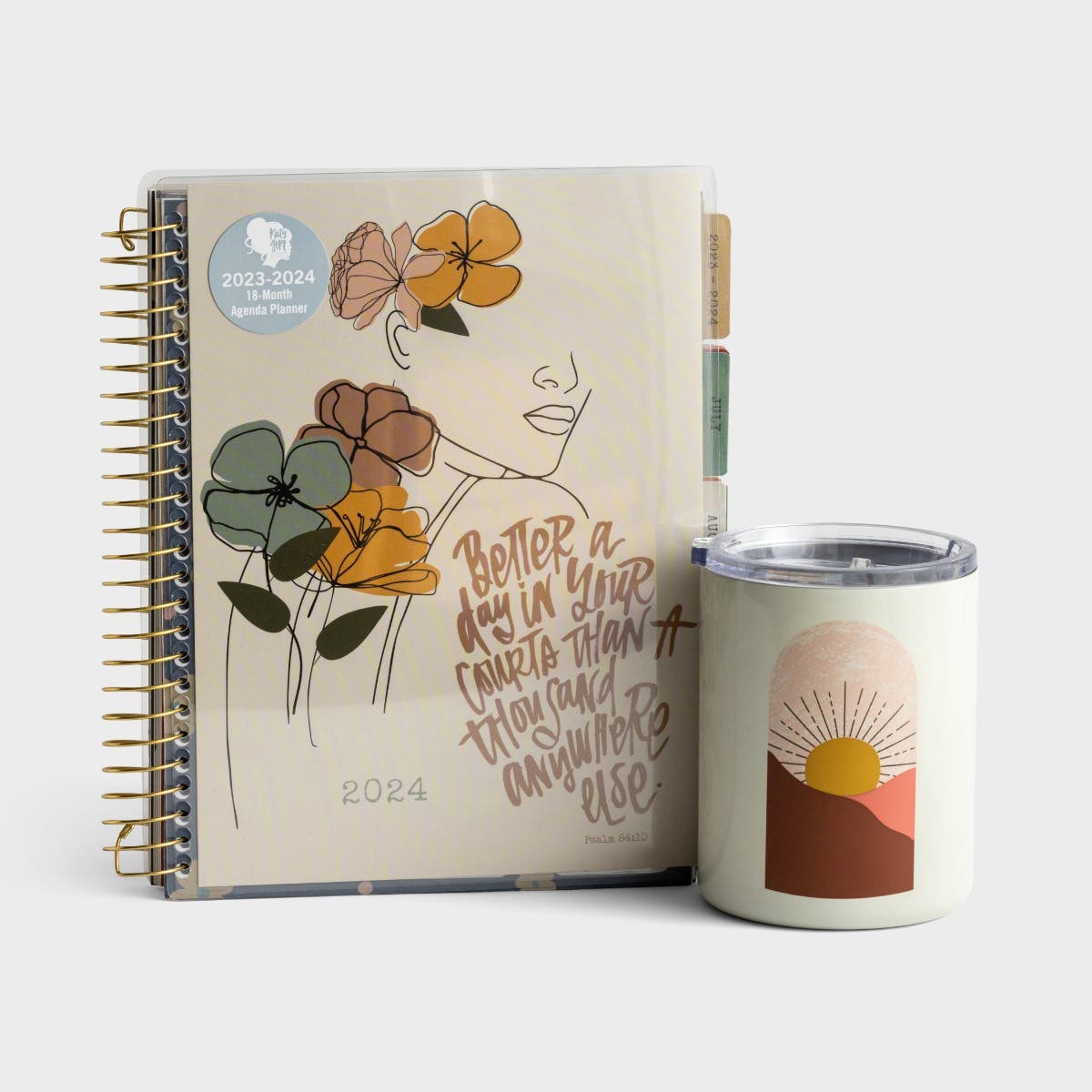 Katygirl - 2023-2024 Agenda Planner + Stainless Steel Tumbler - Gift Set