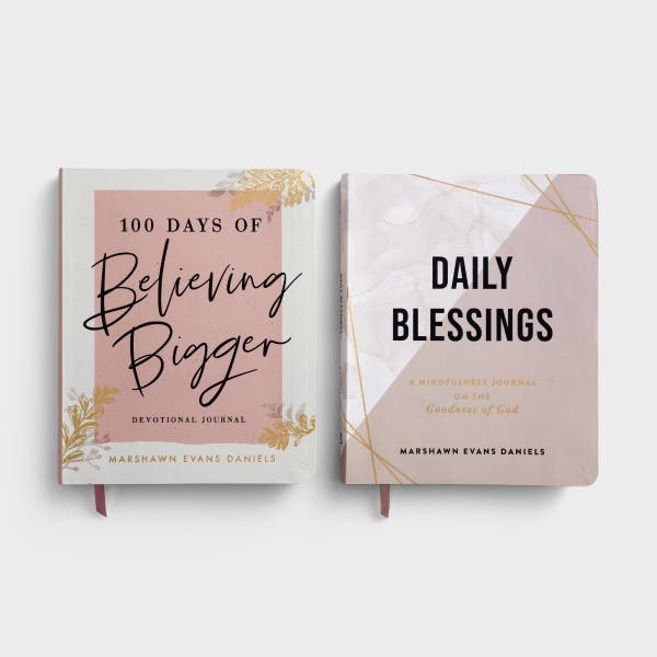 Marshawn Evans Daniels - Believing Bigger and Daily Blessings - Devotional Journal Set