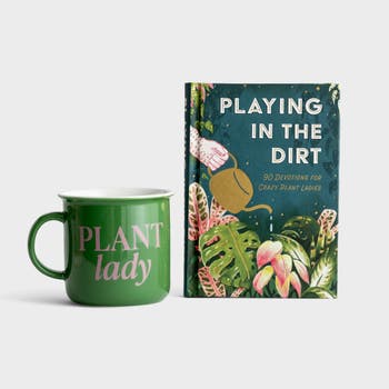 Playing in the Dirt Devotional + Plant Lady Mug Gift Set