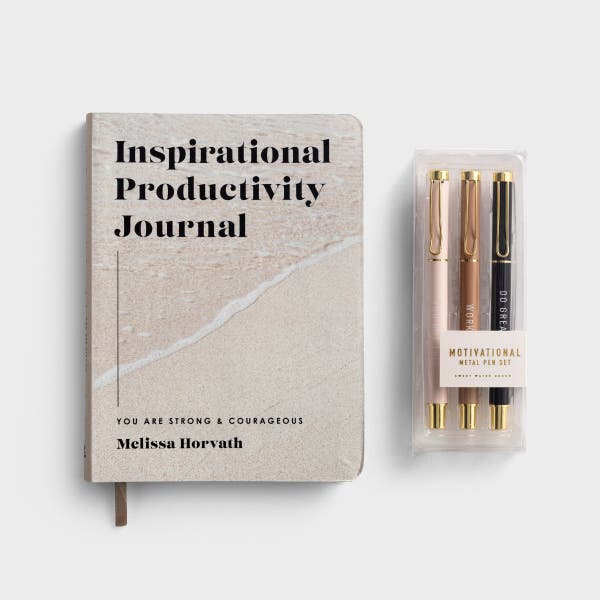 Melissa Horvath - Inspirational Productivity Journal + Pens - Gift Set