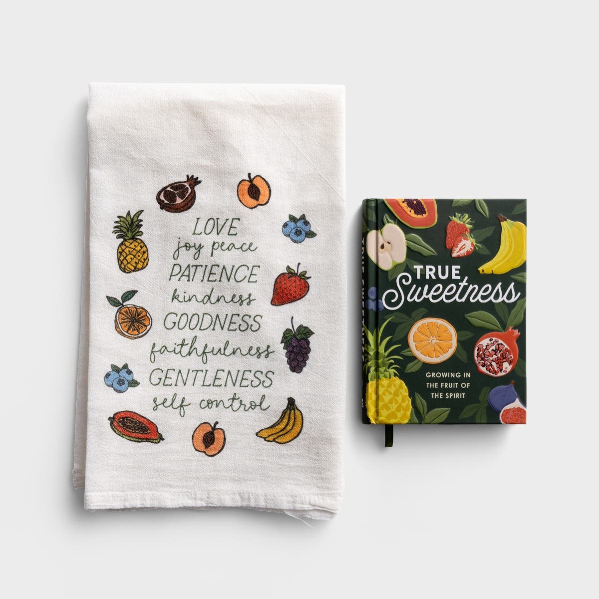True Sweetness Book + Fruit of Spirit Tea Towel | Gift | DaySpring