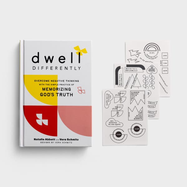 Dwell Differently - Scripture Memory Book + Companion Scripture Memory Verse Tattoos - Gift Set
