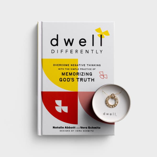 Dwell Differently - Scripture Memory Book + Anxious No More Necklace - Gift Set