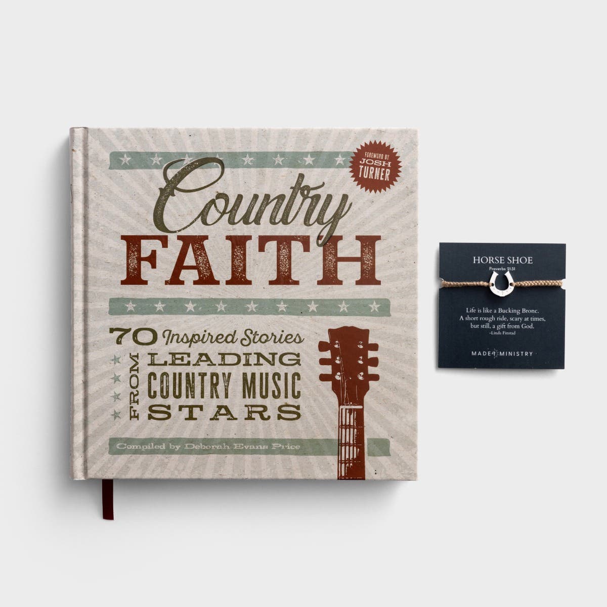 Country Faith Devotional + Rizen Horseshoe Bracelet Set