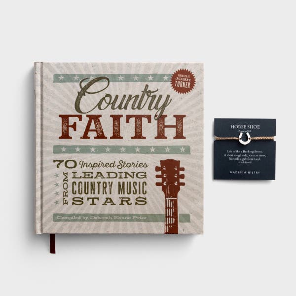 Country Faith Devotional + Rizen Horseshoe Bracelet Set