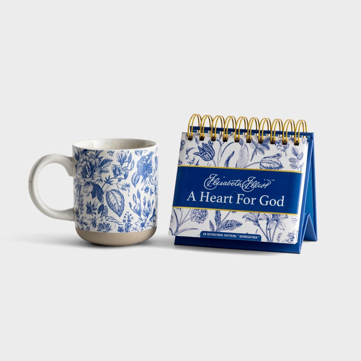 A Heart for God Perpetual Calendar + Blue Delft Floral Mug - Gift Set