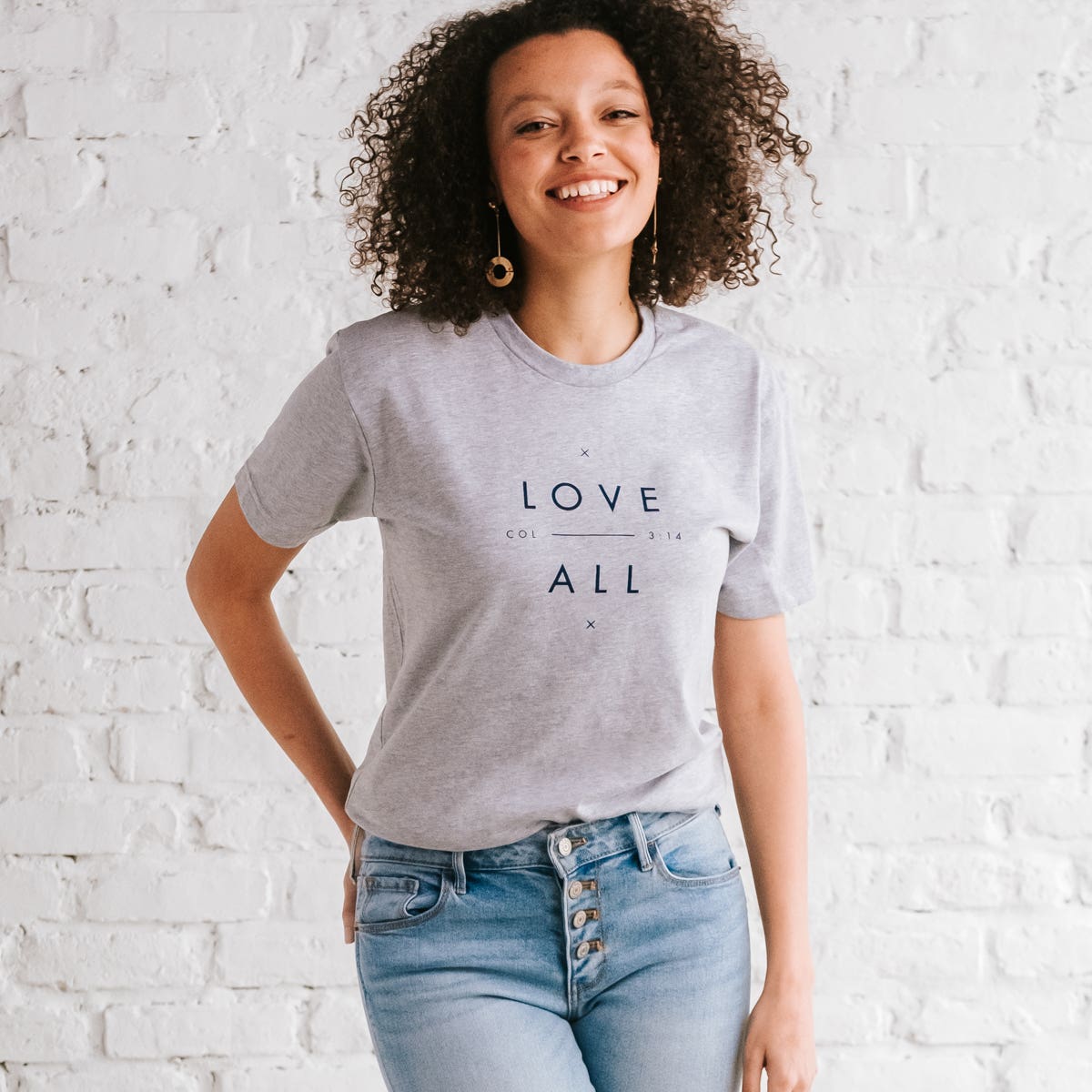 Candace Cameron Bure - Love Over All - Relaxed Fit T-Shirt - Heather Gray