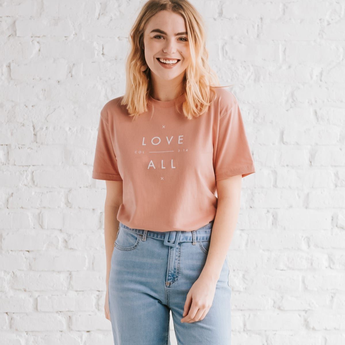 Candace Cameron Bure - Love Over All - Relaxed Fit T-Shirt - Dusty Pink