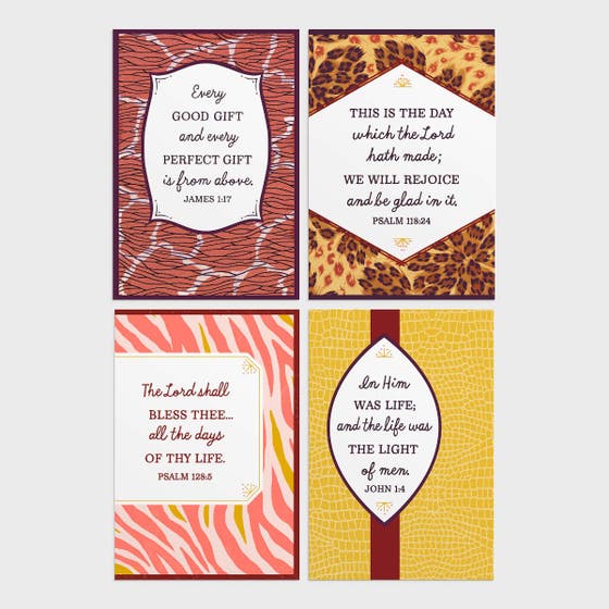 Happy Birthday - Animal Print - 12 Boxed Cards