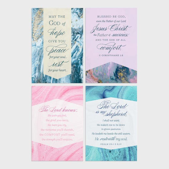 Sympathy - Marble Design - 12 Boxed Cards
