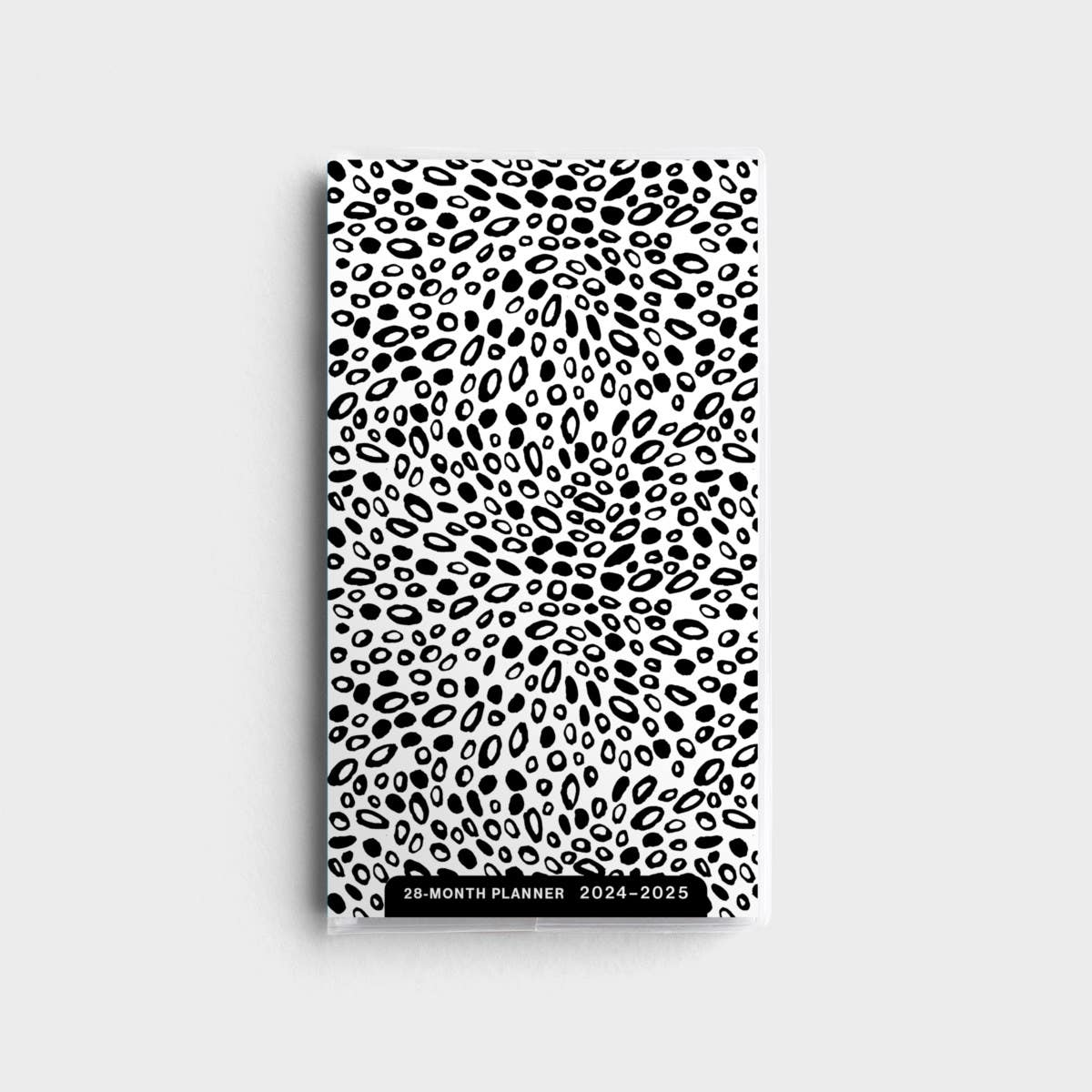 Black and White Abstract Polka Dot 2024 – 2025  Pocket Calendar