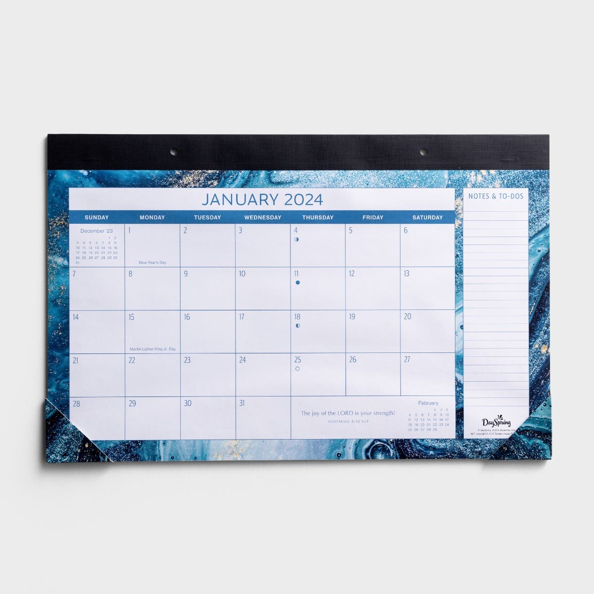 2024 Blue Marble Deskpad Calendar - Desk Blotter
