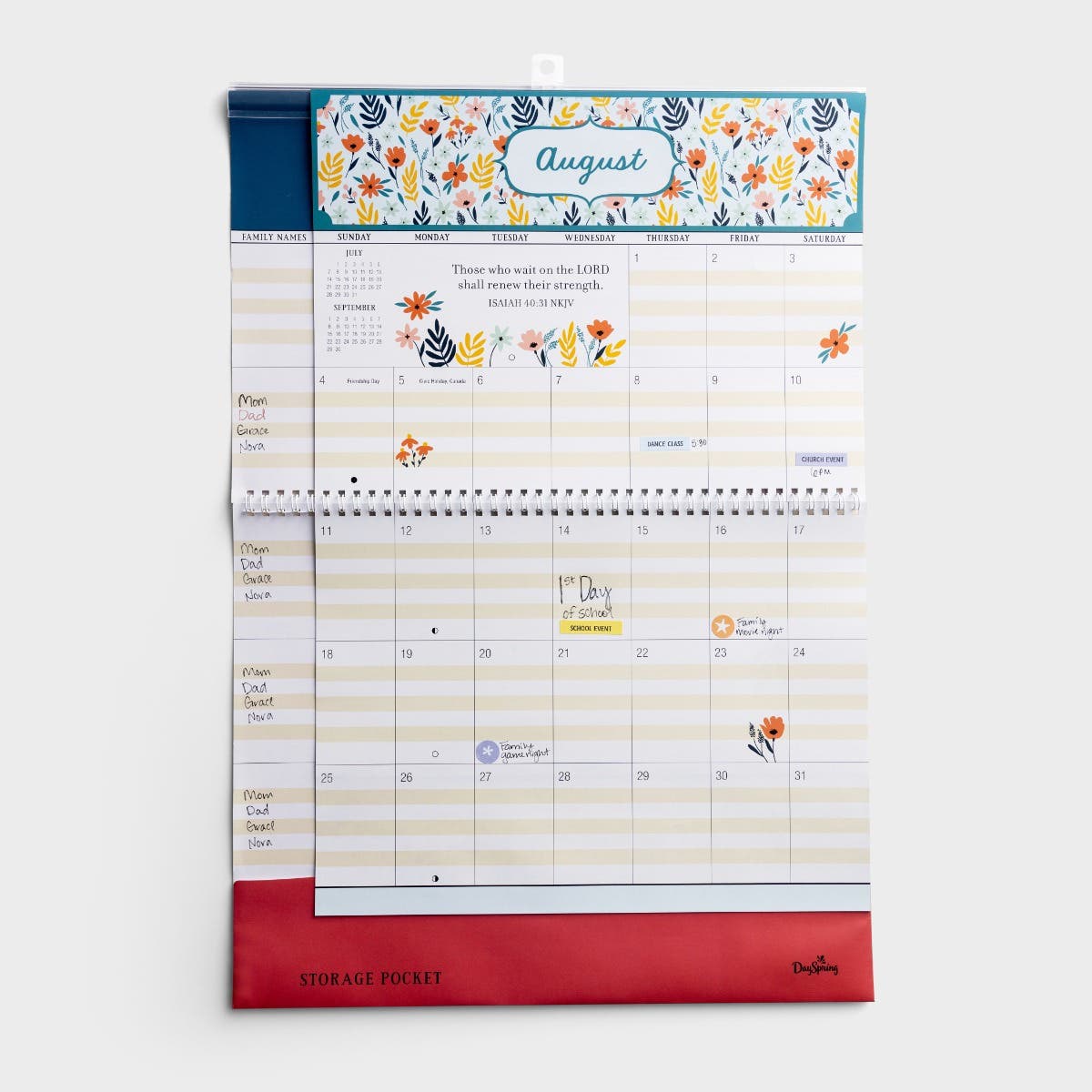 2024 Family Organizer to Print, Family Planner With a Monthly