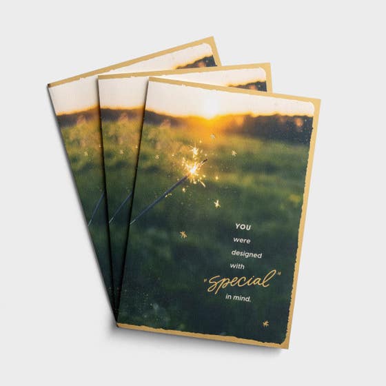 Tony Evans - Birthday - You Were Designed with Special In Mind - 3 Greeting Cards