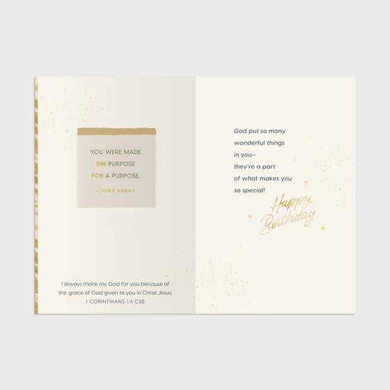 Tony Evans - Birthday - You Were Designed with Special In Mind - 3 Greeting Cards