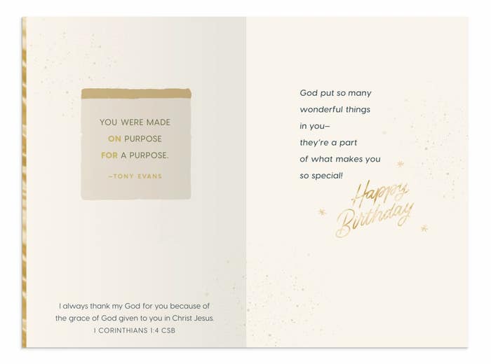 Tony Evans - Birthday - You Were Designed with Special In Mind - 3 Greeting Cards