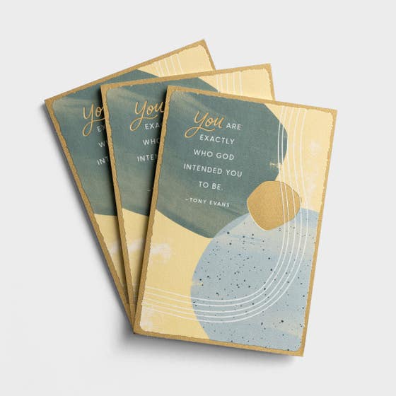 Tony Evans - Birthday - Exactly Who God Intended - 3 Greeting Cards