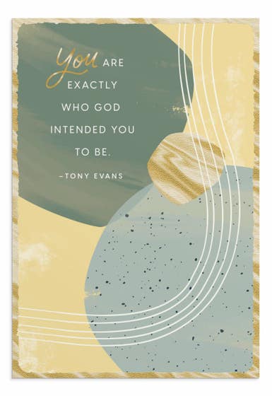 Tony Evans - Birthday - Exactly Who God Intended - 3 Greeting Cards