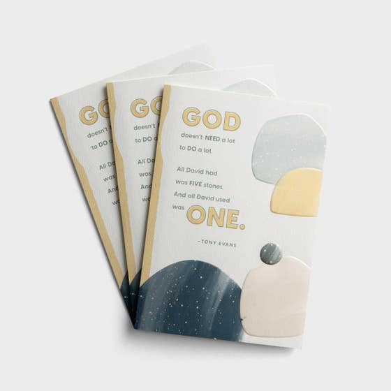 Tony Evans - Encouragement - God Doesn't Need a Lot To Do a Lot - 3 Greeting Cards
