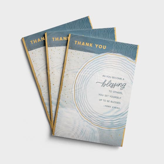 Tony Evans - Thank You - Become a Blessing - 3 Greeting Cards