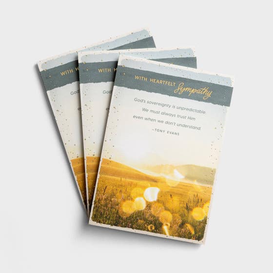 Tony Evans - Sympathy - Always Trust Him - 3 Greeting Cards