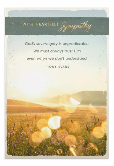 Tony Evans - Sympathy - Always Trust Him - 3 Greeting Cards