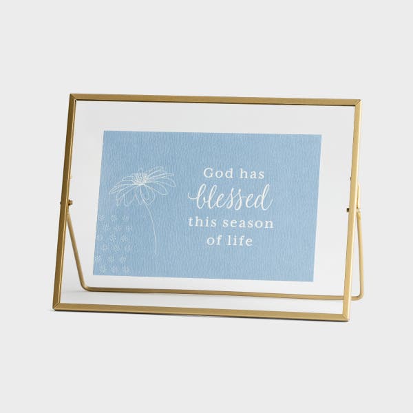 Hallmark - God Has Blessed This Season - Floating Framed Art
