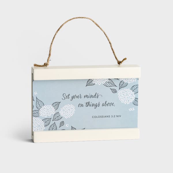 Hallmark - Set Your Mind on Things Above - Words of the Week Tabletop and Wall Decor