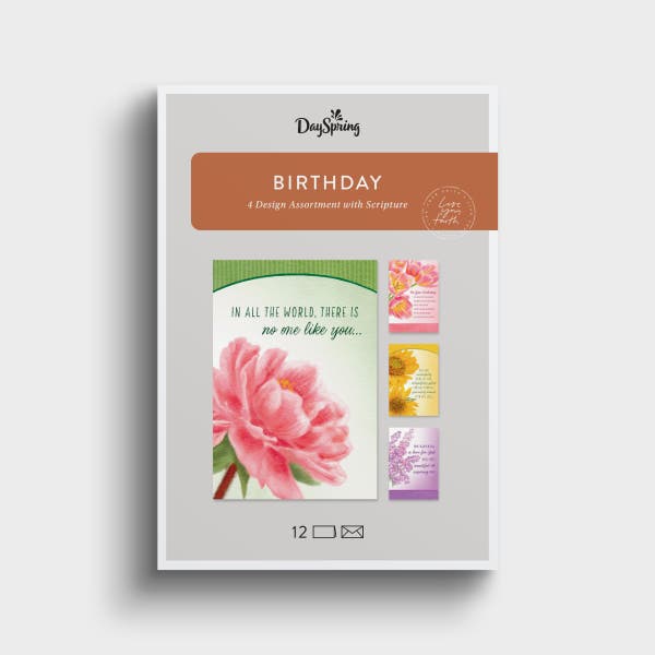 Happy Birthday - Classic Florals - 12 Boxed Cards and Envelopes