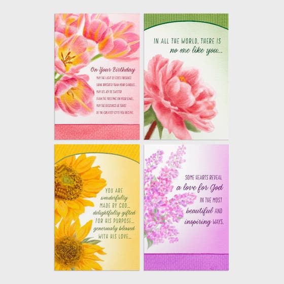Happy Birthday - Classic Florals - 12 Boxed Cards