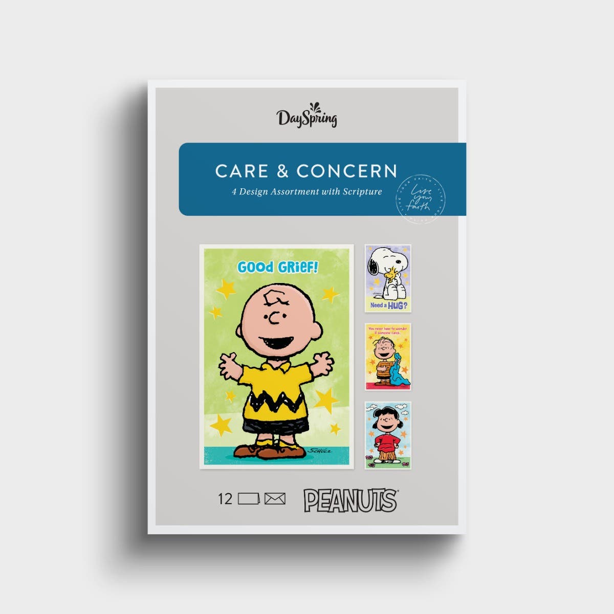 Peanuts® - Care & Concern - 12 Boxed Cards and Envelopes