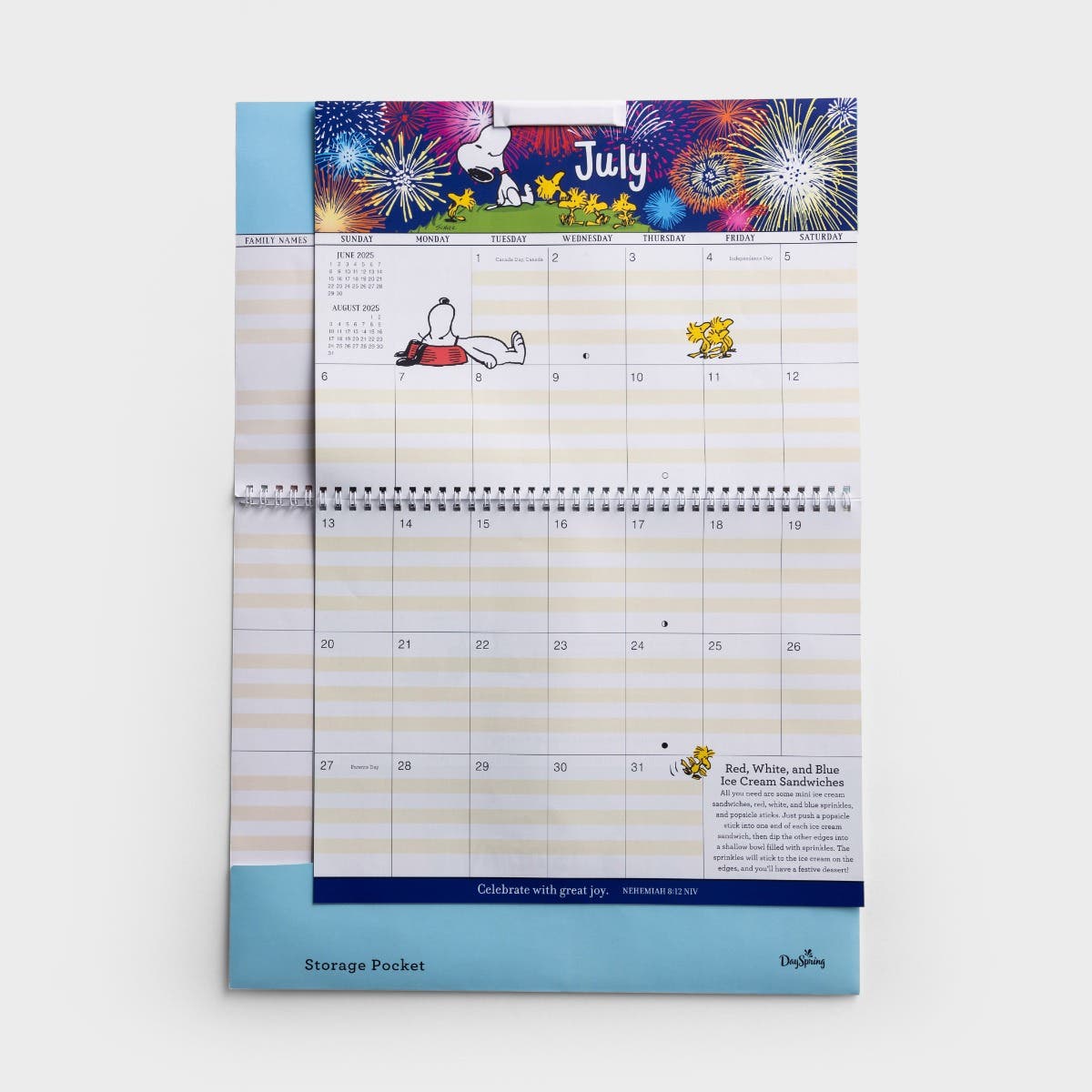 Peanuts 2025 Inspirational Family Planner Calendar DaySpring