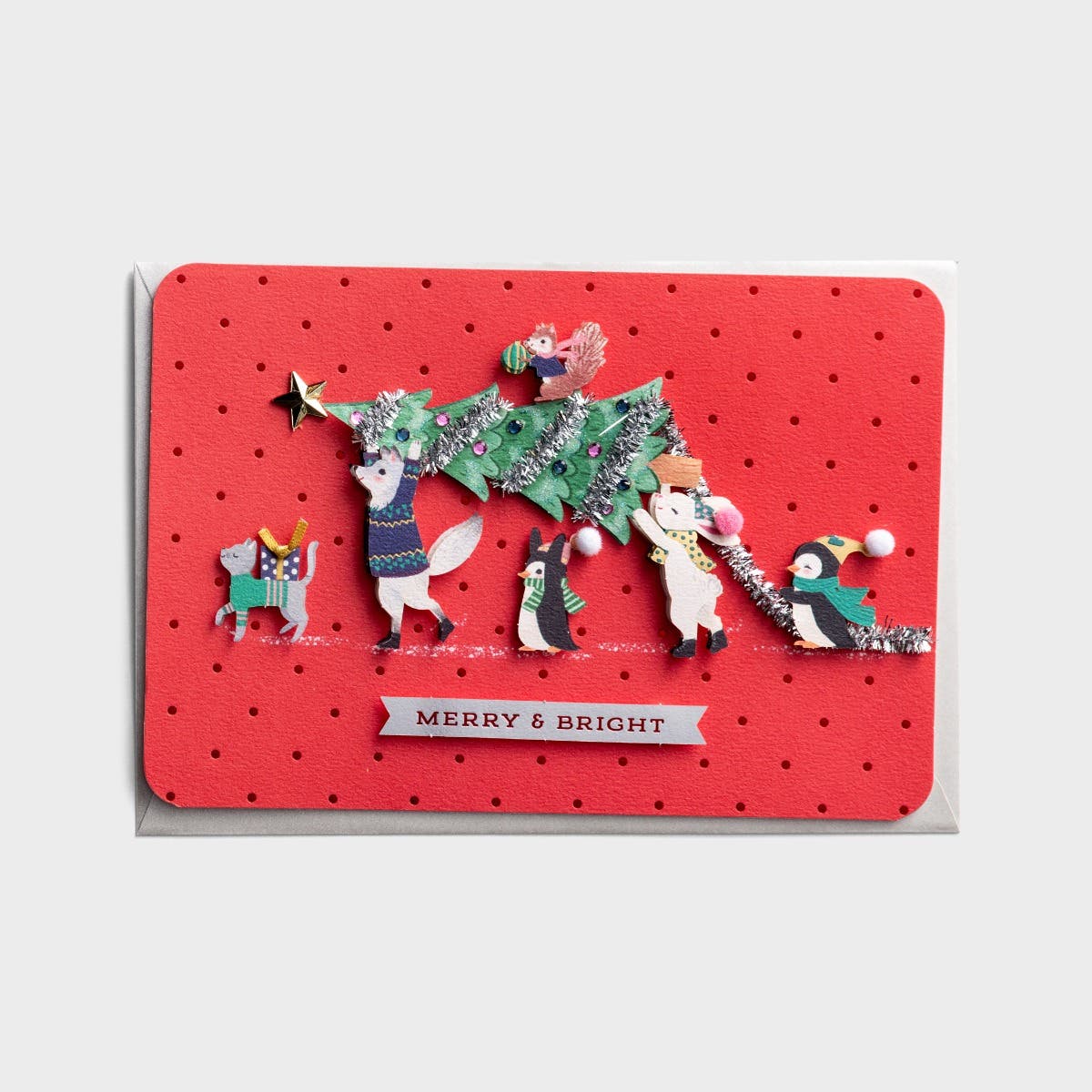 Christmas - For Anyone - Christmas Critters - 1 Premium Greeting Card