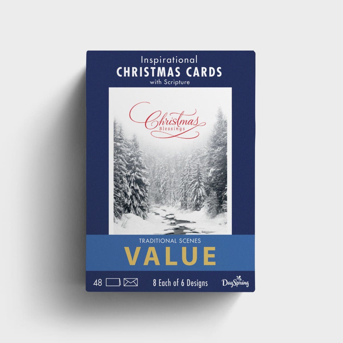 Value Box - Traditional Scenes - 48 Assorted Christmas Boxed Cards and Envelopes