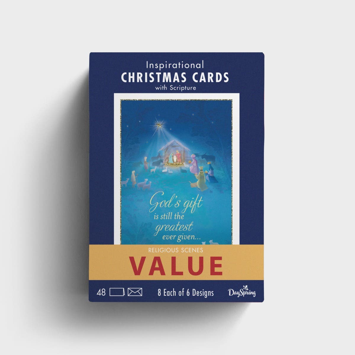 Value Box - Religious Scenes - 48 Christmas Boxed Cards and Envelopes