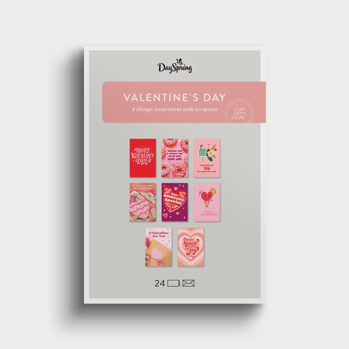 Valentine's Day Assortment - 24 Boxed Cards and Envelopes