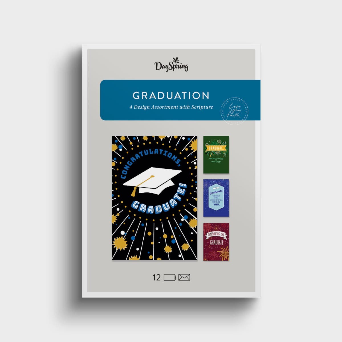 Graduation - Celebrations Inspired Assortment - 12 Boxed Cards and Envelopes
