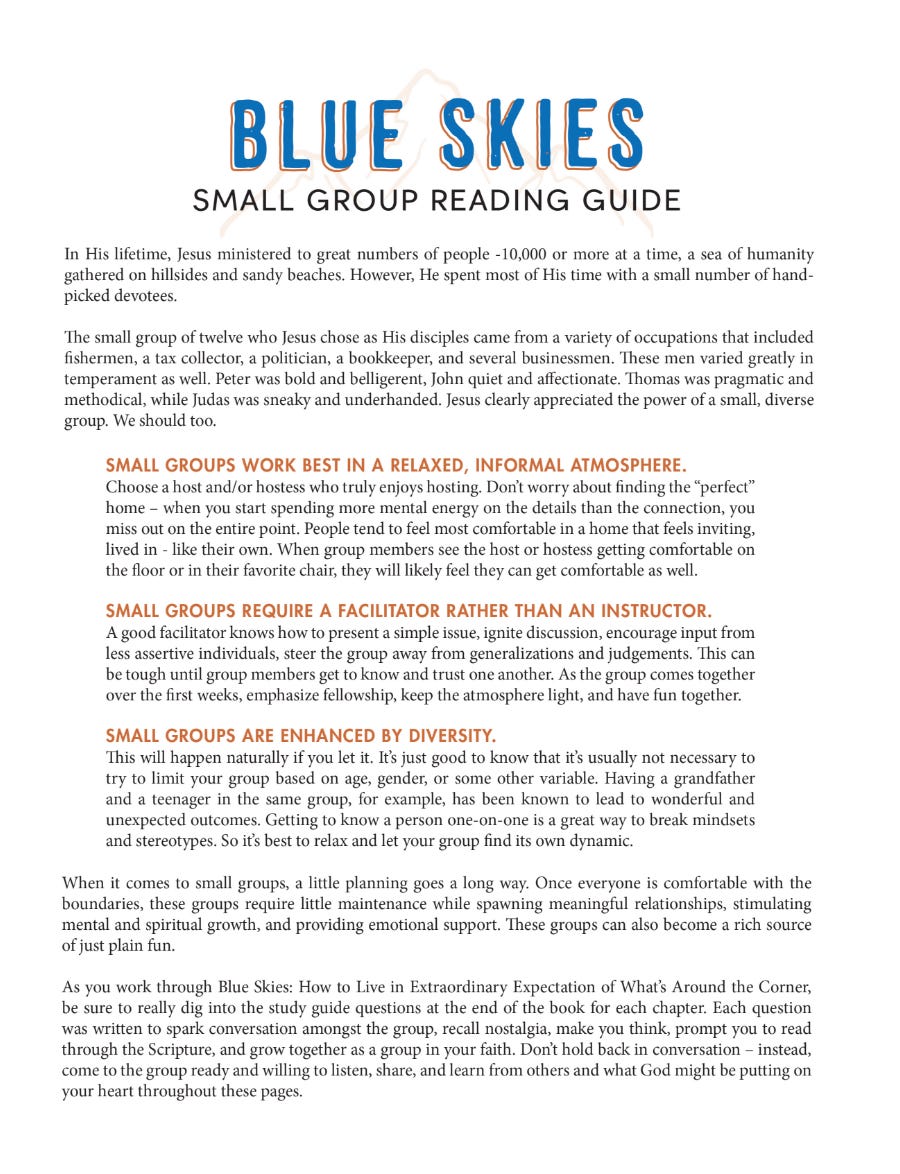 Small Group Start-Up Guide